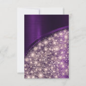 ローズ ヴィオレット グリッター ブライダル シャワー バースデー スイート 招待状 (裏面)