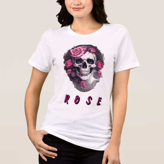ローズ 女性 Tシャツ (正面)