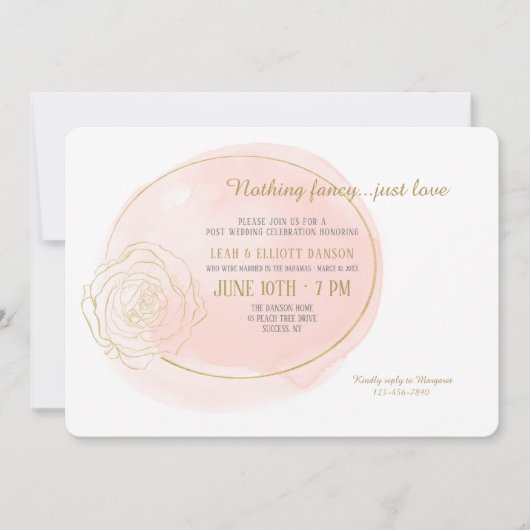 ローズ 招待状 (正面)