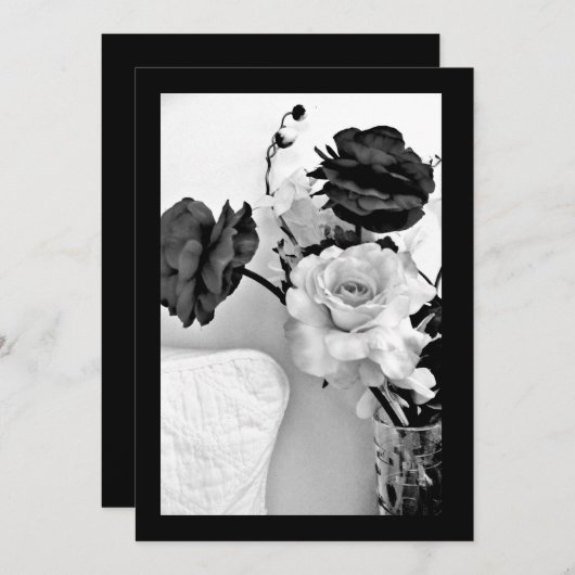 ローズ 招待状 (正面/裏面)