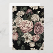 ローズ 招待状 (正面/裏面)