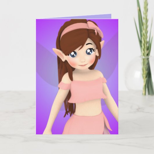 ローゼイチークアニメフェアリー誕生日カード カード (正面)