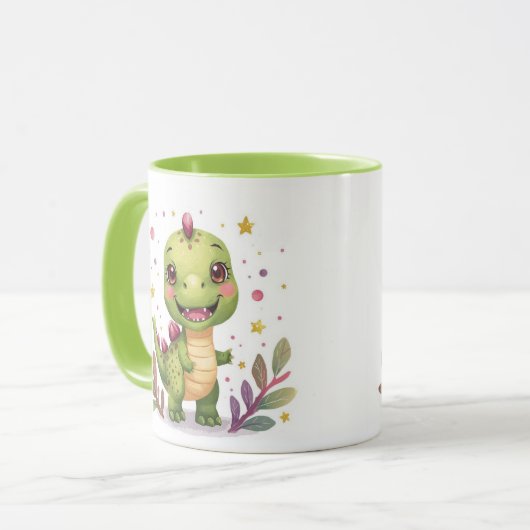 『ローソウルディーノマグ：一口おきの可愛さ』 マグカップ (正面左)