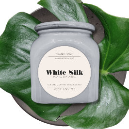 ローソク製品包装ベージュラベル ラウンドシール