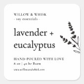 ローソク製品包装植物工芸職人のクラフター スクエアシール (正面)