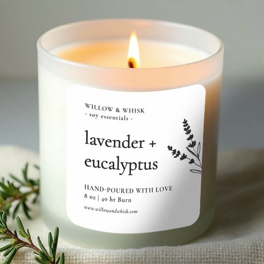 ローソク製品包装植物工芸職人のクラフター スクエアシール