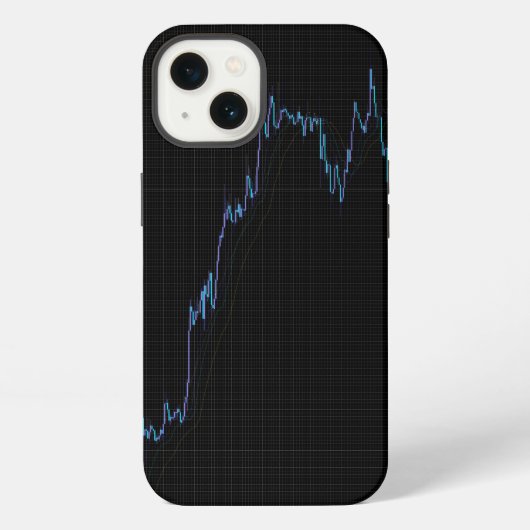 ローソク足株価チャート iPhoneケース (裏面)