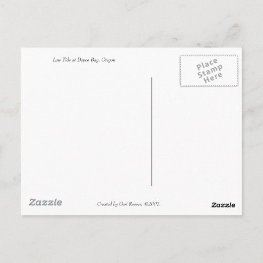 『ロータイドアットデポエ湾、オレゴン』はがき ポストカード (裏面)