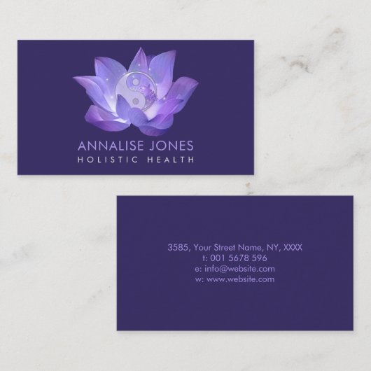 ロータスと陰陽 名刺 (正面/裏面)