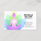 ロータスに座っている女性 名刺 (正面)