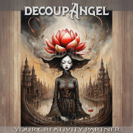 ロータスの囁き – デコパージュ –  薄葉紙