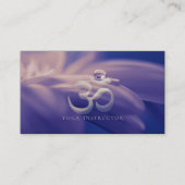 ロータスの水滴OMシンボルYOGAインストラクター 名刺 (正面)