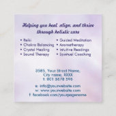 ロータスの生命の種 スクエア名刺 (裏面)