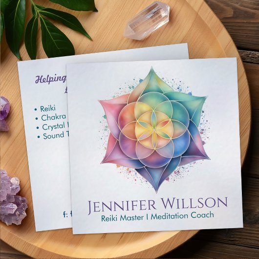 ロータスの生命の種 スクエア名刺