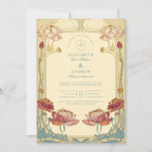 ロータスアールヌーボー結婚フローラ 招待状 (正面)