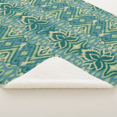 ロータスイカットパターン – ホワイトロータス シェルパブランケット (3/4)