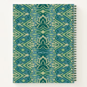 ロータスイカットパターン – ホワイトロータス ノートブック (裏面)