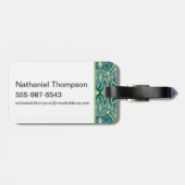 ロータスイカットパターン – ホワイトロータス ラゲッジタグ (裏面横)