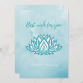 ロータスウォーターカ絵画ラーズホリデパーソナライズされたーカー シーズンカード (正面/裏面)