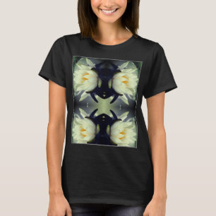 ロータスウォーターリーブラワー抽象芸術アート Tシャツ