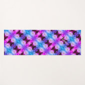 ロータスウォーターリーブラワー抽象芸術パーソナライズされたアート ヨガマット (正面(横))