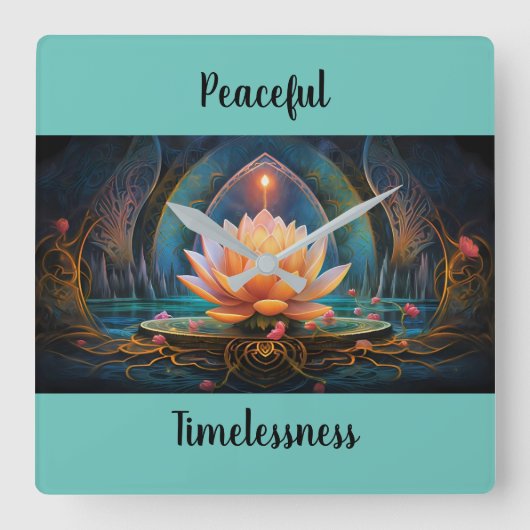 ロータスウォールクロック スクエア壁時計 (正面)