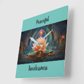 ロータスウォールクロック スクエア壁時計 (傾斜)