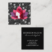 ロータスウーマン |トレンディー花柄 スクエア名刺 (正面/裏面)