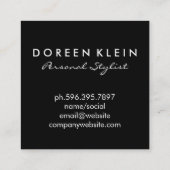 ロータスウーマン |トレンディー花柄 スクエア名刺 (裏面)