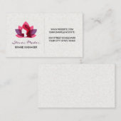 ロータスウーマン |紙テクスチャの背景 名刺 (正面/裏面)