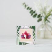 ロータスウーマン |緑のフレ離れーム スクエア名刺 (スタンド正面)