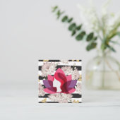 ロータスウーマン |花 |蝶 スクエア名刺 (スタンド正面)