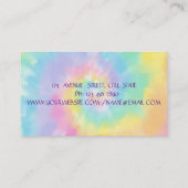 ロータスエレガントゴールド箔ブラシストローク絞り染め 名刺 (裏面)