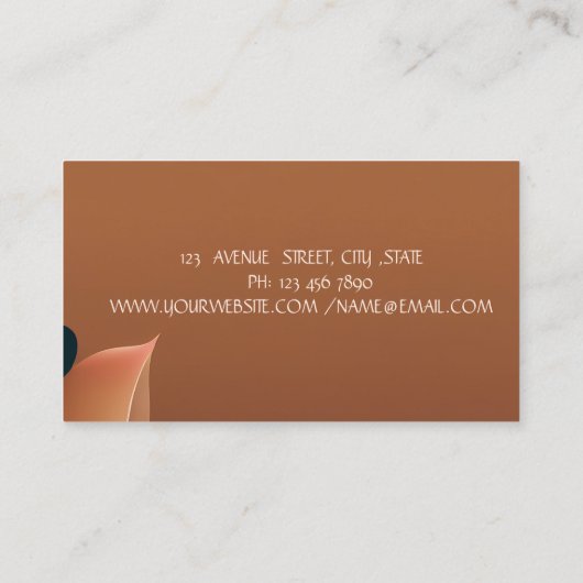 ロータスエレガントスタイリッシュヨガインストラクター 名刺 (裏面)