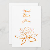 ロータスエレガントフラワーカスタム 招待状 (正面/裏面)