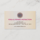 ロータスエレガントフラワーマンダラロゴヨガインストラクター 名刺 (裏面)
