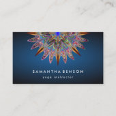 ロータスエレガントフラワーロゴヨガビジネス 名刺 (正面)