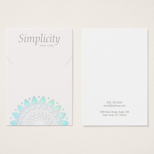 ロータスエレガントフローラネックレスディスプレイカード (正面&裏面)