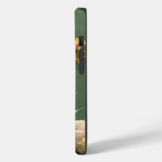 ロータスエレガントフローラピンク&金ゴールド |モノグラム Case-Mate iPhoneケース (裏面 / 左)