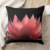 ロータスエレガントブラック クッション (ブランケット)