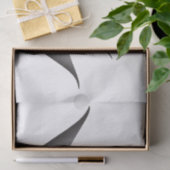 ロータスエレガントブラック&ホワイトフローラモアレミニマル 薄葉紙 (ギフト)