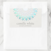 ロータスエレガントホリスティックスパと美しい 長方形シール (バッグ)