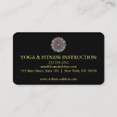 ロータスエレガントマンダラロゴヨガビジネスカード 名刺 (裏面)