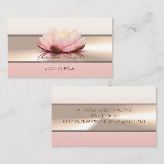 ロータスエレガントモダンラグジュアリープロフェッショナル 名刺 (正面/裏面)