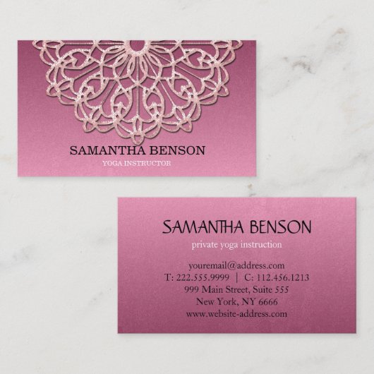 ロータスエレガントヨガインストラクター 名刺 (正面/裏面)