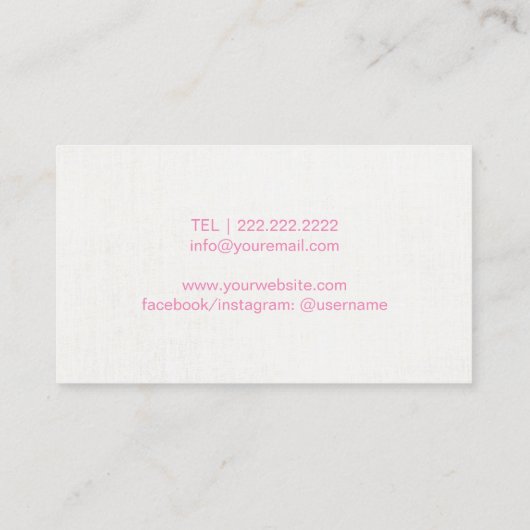 ロータスエレガントロゴスパサロンヨガインストラクター 名刺 (裏面)