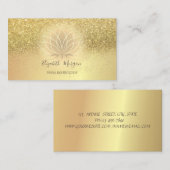 ロータスエレガント紙吹雪グリッターヨガインストラクター 名刺 (正面/裏面)