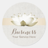 ロータスエレガント金ゴールドストライプのサロンスパ事業 ラウンドシール (正面)
