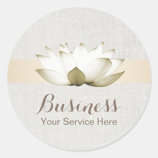 ロータスエレガント金ゴールドストライプのサロンスパ事業 ラウンドシール (正面)