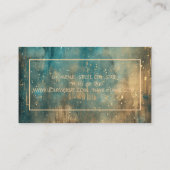 ロータスエレガント金ゴールドストライプヨガグランジインストラクター 名刺 (裏面)